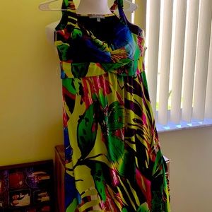 Beautiful long summer dress multicolor.